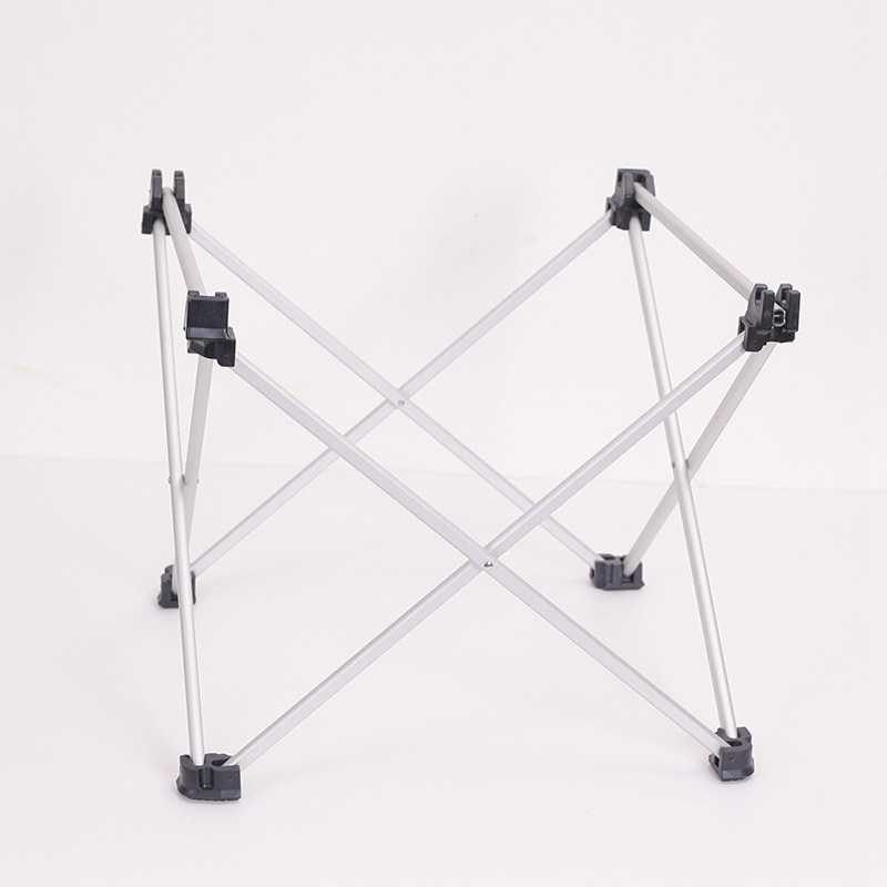 Aluminum Alloy Table Outdoor Camping Table Portable Folding Table Camping Self-Driving Table Silver