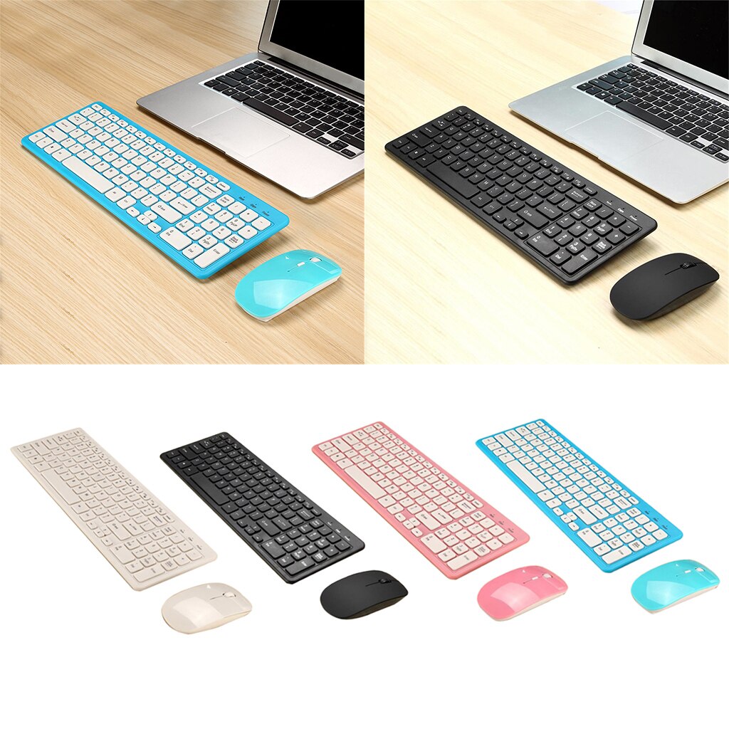 Ultra Slim Wireless Keyboard and Mouse Set for Apple Macbook Home Office PC Laptop Desktop Computer Mice and Keyboard Combo
