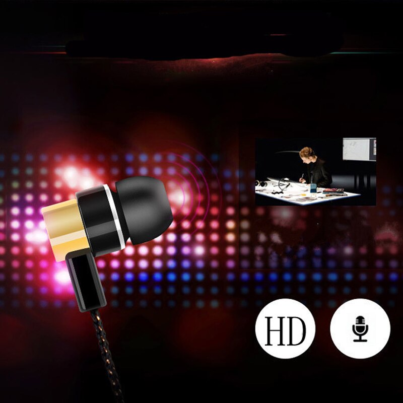 Bedrade Koptelefoon 3.5Mm In-Ear Stereo Oordopjes Ingebouwde Microfoon Mobiele Telefoon Gaming Headset Voor Iphone Voor samsung Xiaomi Huawei