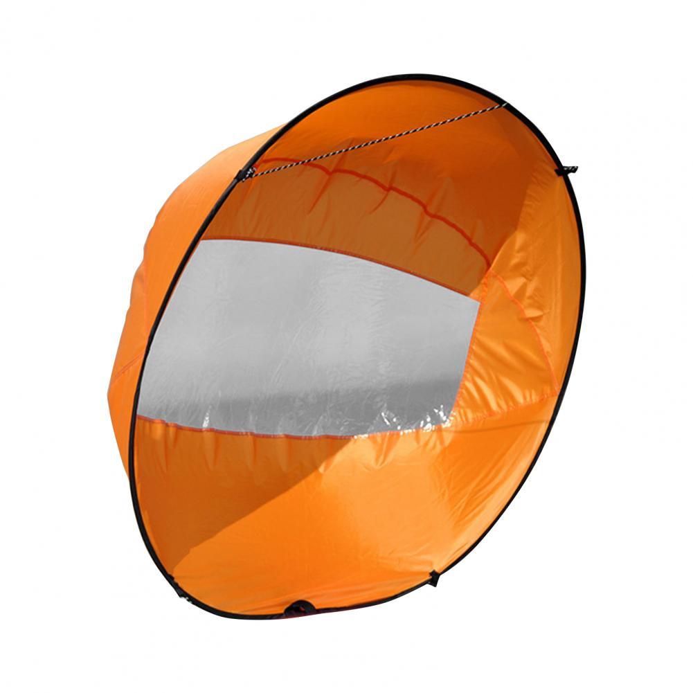 Wind Sail with Clear Window Perfect Protection Foldable Ultralight Summer Surfing Downwind Sail for Kayaking: Orange