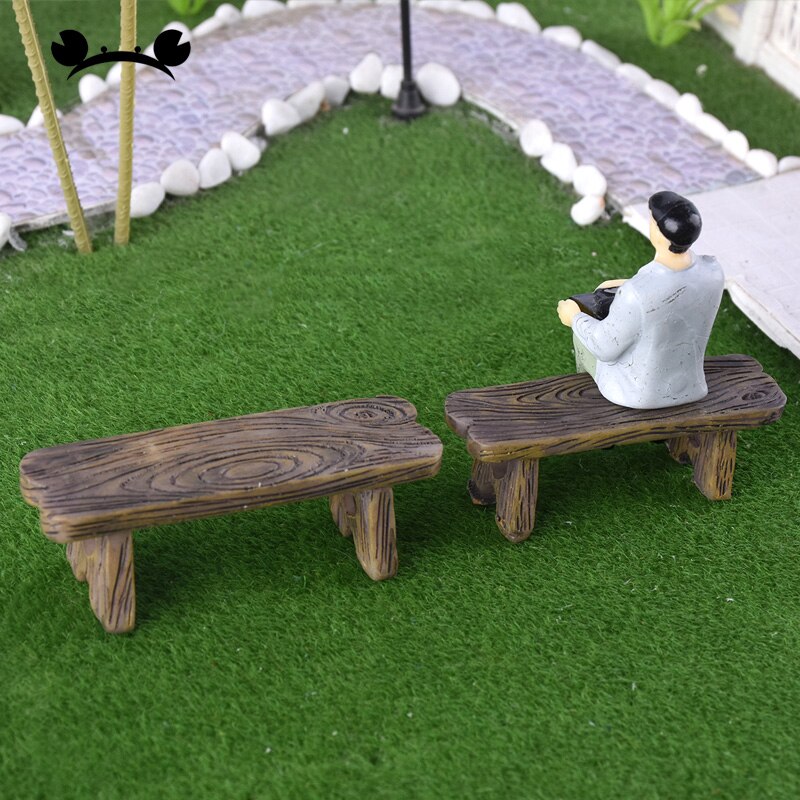 2pcs Architectural model building material DIY handmade micro landscape ornaments chairs