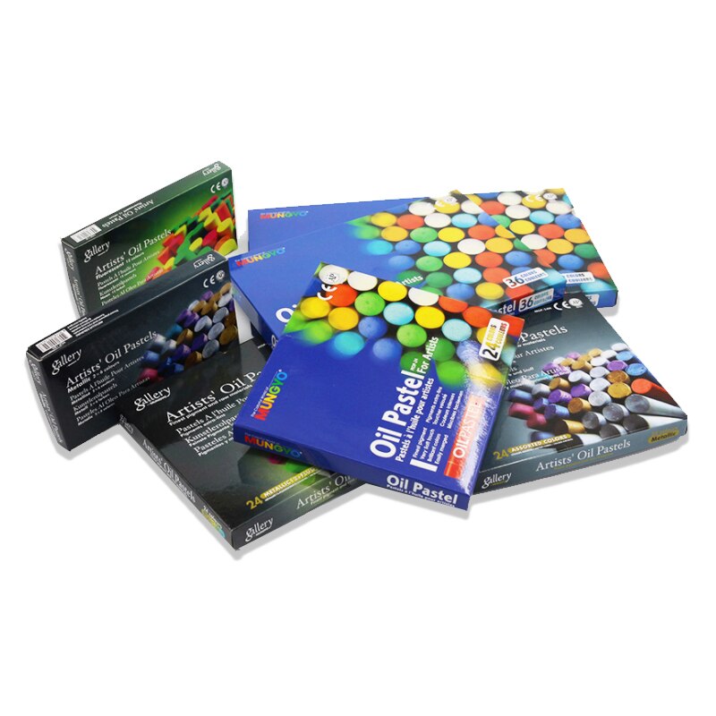 12/24 farbe Korea Fluoreszierende metallisch Kreide Berufs Mittlere und Schwere Öl Pastell Weiche Kreide Holz Kasten Graffiti Pinsel
