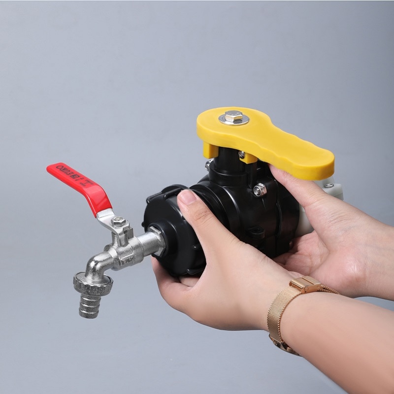 IBC tank faucet adapter S60X6 1/2" 3/4" Garden Hose Faucet Water Tank Hose Connector Tap Replacement Fitting Valve