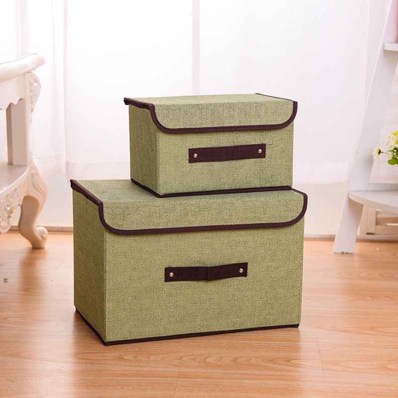 Household Foldable Storage Boxes With Lids And Handles Dustproof Clothes Boxes Storage Boxes Home Storage Containers: S and L