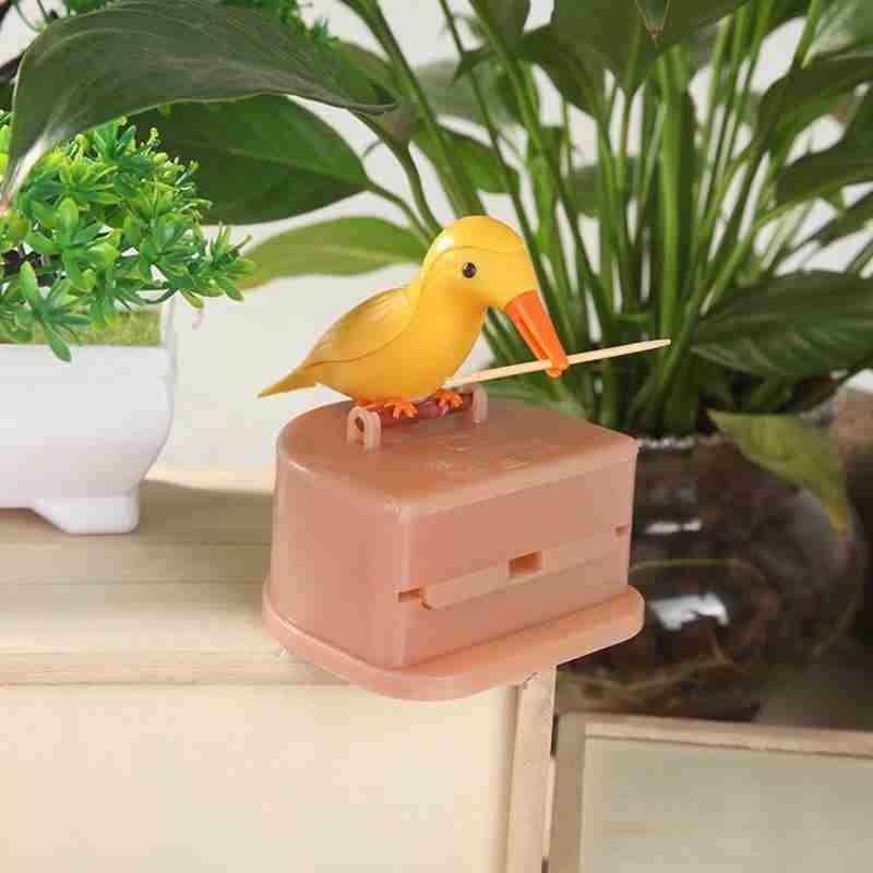 Kleine Vogel Tandenstoker Container Automatische Tandenstoker Accessoires Houder Thuis Tandenstoker Keuken Decoratie Dispenser K6t7