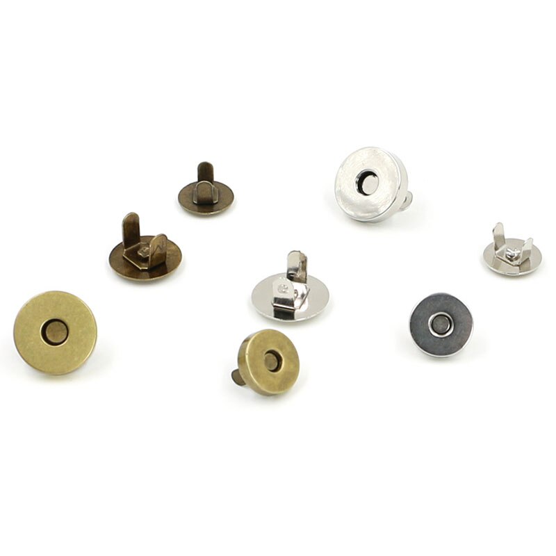 50 unids/lote bolsos prácticos magnético botones de Metal cierres a presión artesanía de botones de imán DIY accesorios 14/18mm