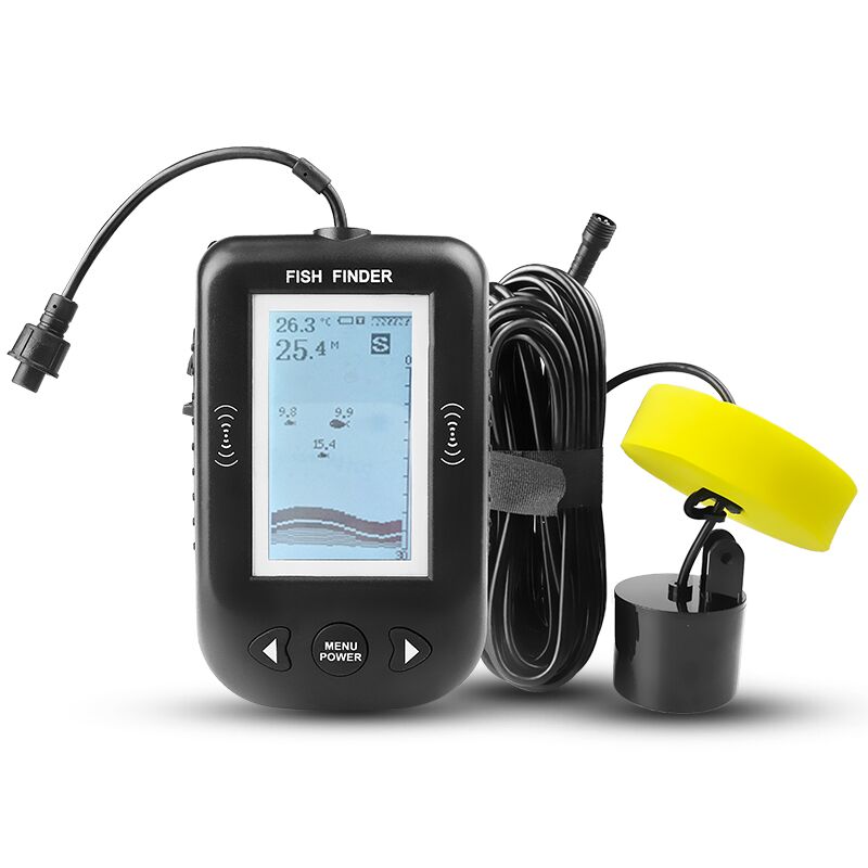 Detector de peces portátil Erchang XF02, alarma de sonda eco de alambre de 9 M, Sensor de sonda de profundidad de 0,6-100 m, Sonar para pesca: Default Title