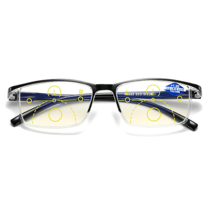 Zilead-gafas de lectura con zoom inteligente para hombre y mujer, lentes de lectura con enfoque múltiple, ligeras, cómodas, con montura TR90, unisex