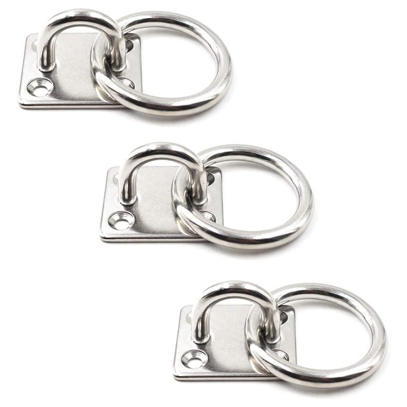 4 Stck M6 304 Edelstahl Decke Haken Pad Auge Platte mit Ring Marine Hardware- Klammer Haken Schleife Schrauben Montieren