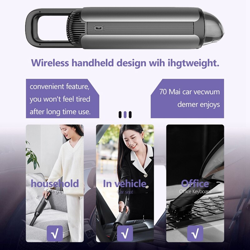 Mini Car Vacuum Cleaner Portable Wireless Handheld... Grandado