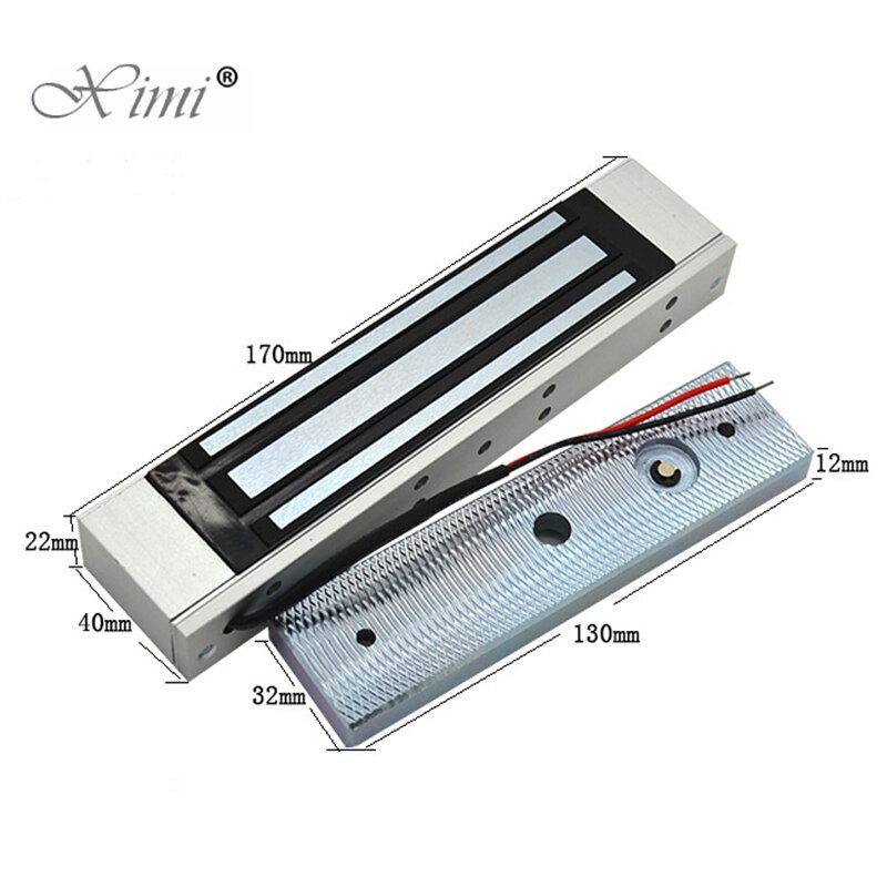 DC12V Electromagnetic Lock 180KG /350lbs Holding Force Electric Magnetic Lock Electronic Door Locks Access Control System Waterp