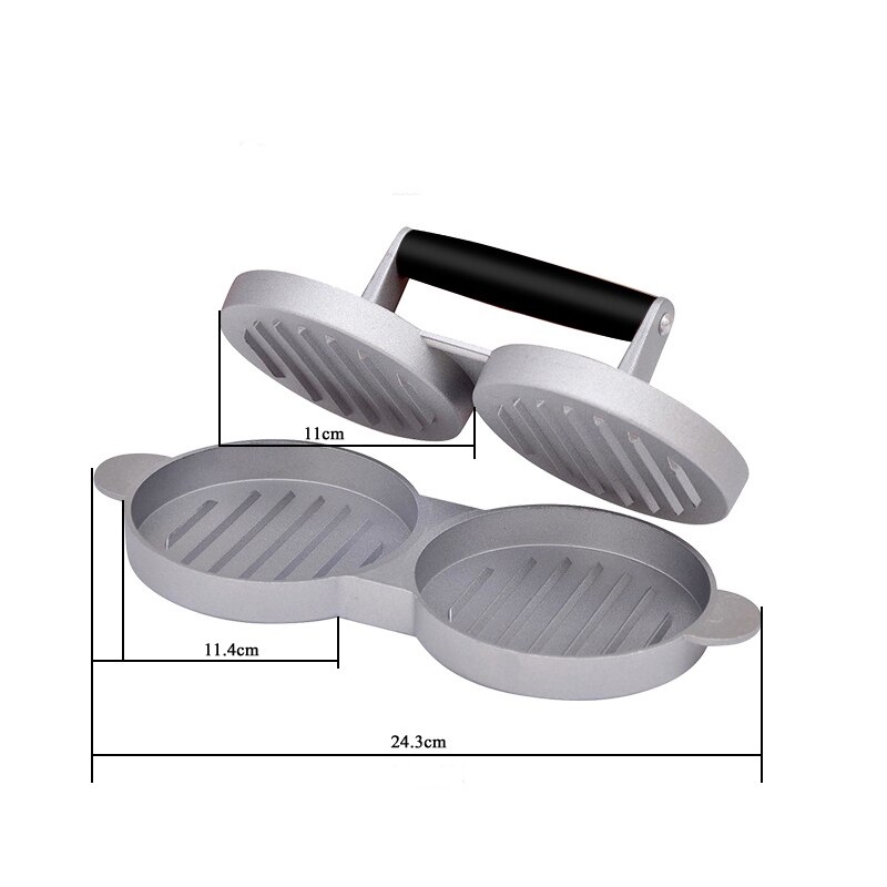 Hamburger Presse Runde bilden Aluminium Legierung 11,9 cm Hamburger Fleisch Rindfleisch Grill Burger Presse Patty Hersteller bilden Fleisch Werkzeuge: 2 Burger Drücken Sie