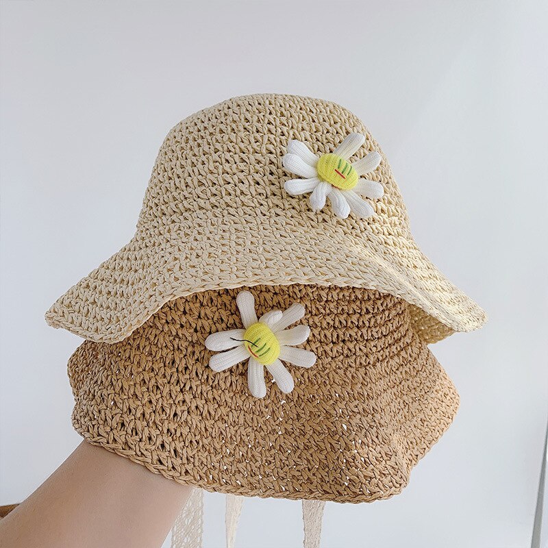 Sommar barns stråhatt tjejer hatt solkräm solhatt sommar baby solhatt söt prinsesshatt