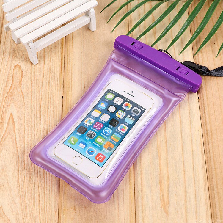 YBD 6.5 inch Below Waterproof Case for iPhone 11 Huawei Xiaomi Redmi 9 TPU Waterproof Case for Samsung Galaxy A21s A11: purple