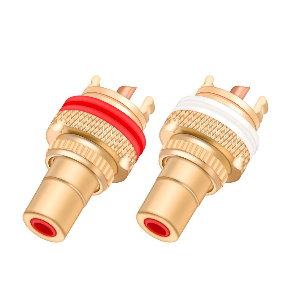8 Stuks Gold Rca Jack Hifi Terminals Pom Isolatie High-End Rca Socket Adapter Av Terminal Phono Connector: Gold