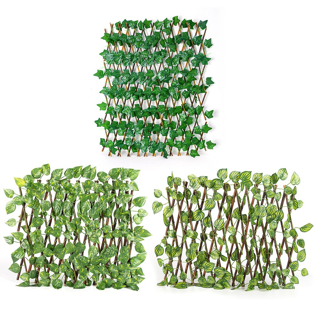 Artificial Leaf Fence Net Artificial Hedges Fence Faux Lvy Vine Leaf Decoration Simulation Green Plants for Outdoor Garden Decor