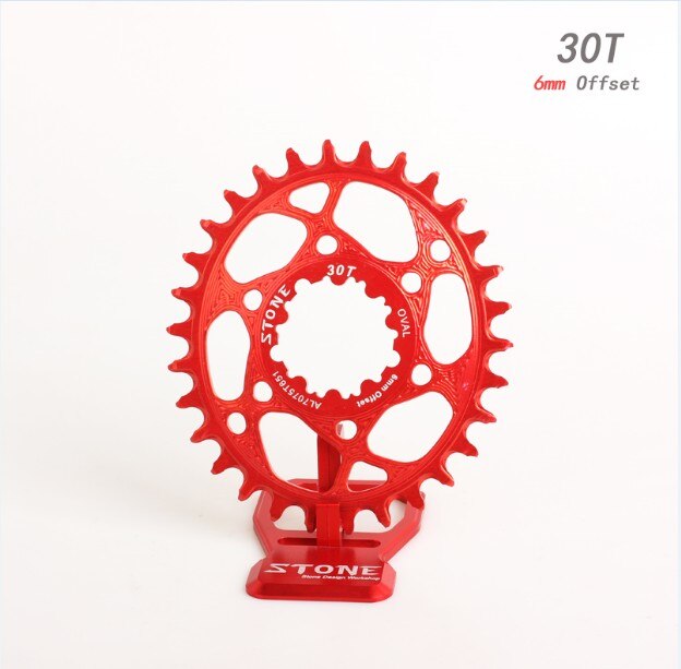 Gxp oval kedjering 6mm offset kedjehjul för gxp  xx1 eagle gx  x01 x0 x9 30-38t 1x system: Oval 30t röd