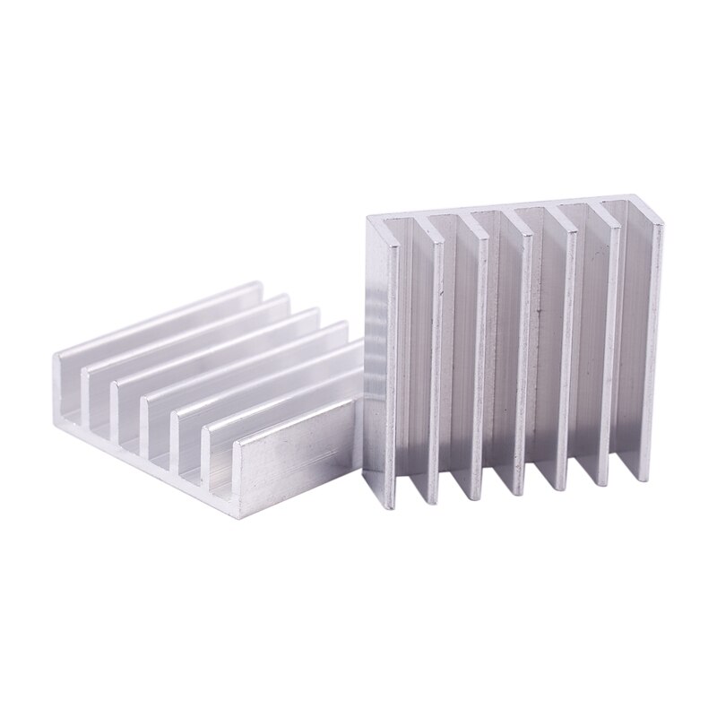 20Pcs 20mm x 20mm x 6mm Aluminum Heatsink Radiator Cooling Fin Silver Tone