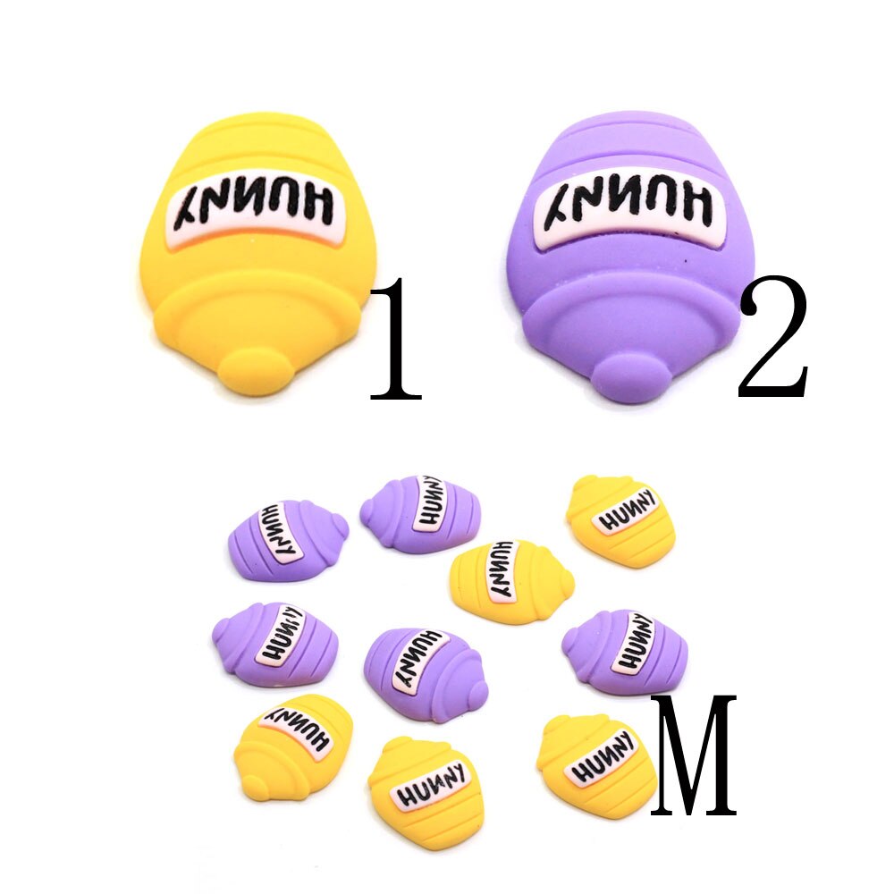 50/100 stuks fabriekshars honingpot cabochons flatback hars honingpot cabochons kawaii kleine poppenhuis voedsel flessen