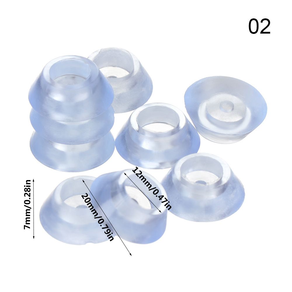 10pcs Clear Soft Furniture Chair Table Feet Leg Bottom Non-slip Anti-skid Glides Wooden Floor Protector Non-noise Screw on Pad