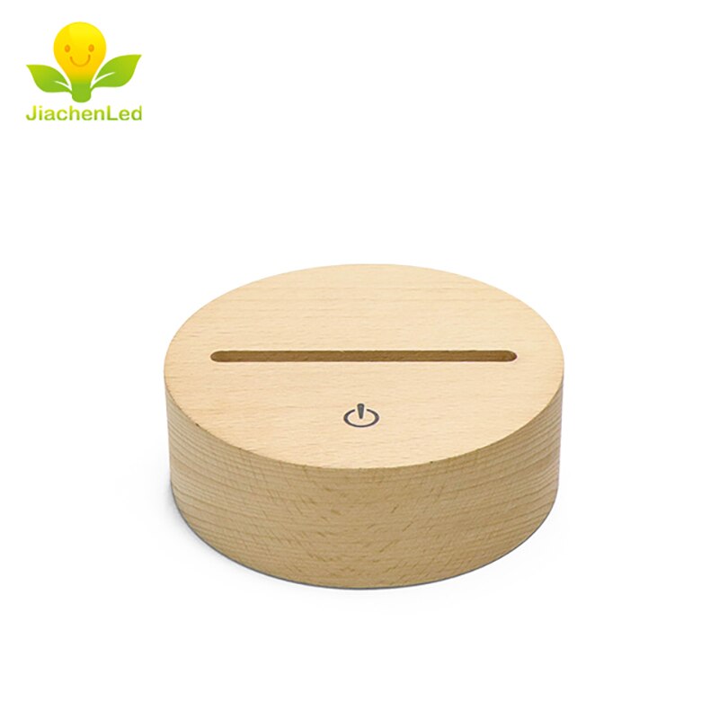 Products Touch Switch 3D Lamp Base Wood RGB Lamp Led Wood Night Light Base RGB