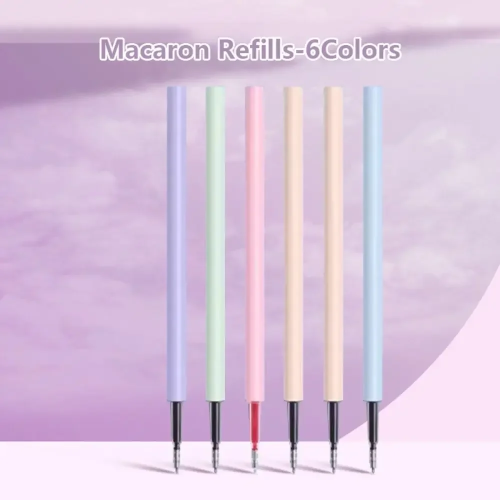 6Colors/Set Color Gel Pen 0.5mm ST Tip Ballpoint Pen Writing Tool Color Ink Signing Pen Students Stationery School Supplies: Burgundy