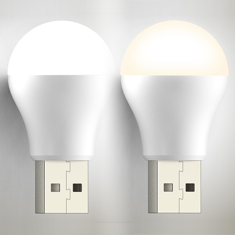 USB Plug Night Light Mini Portable USB LED Book Lamp LED Eye Protection Reading Light Computer Laptop Mobile Power Charging Lamp