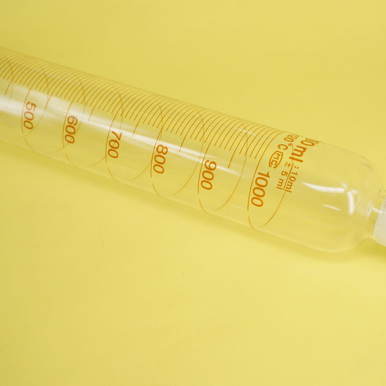 1000ml 1000cc Glass Measuring Cylinder + Glass Stopper Graduated Lab Laboratory