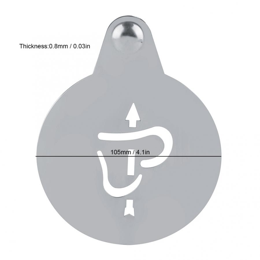 2 stuks roestvrijstalen koffiedecoratiesjablonen, koffiezetgereedschap voor thuisgebruik, koffiesjablonen: Default Title