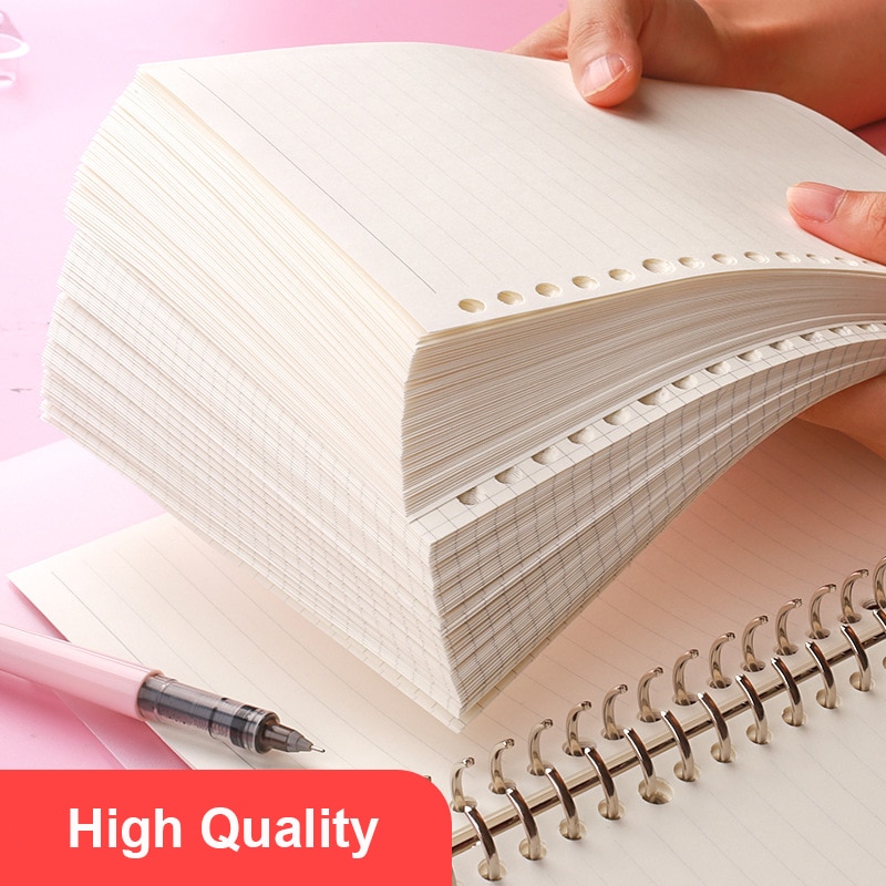 A5 B5 A4 Loose Leaf Notebook Refill Journal Plannner Notebook Inner Page 50 Sheets Diary Weekly Monthly DIY Inside Spiral Paper