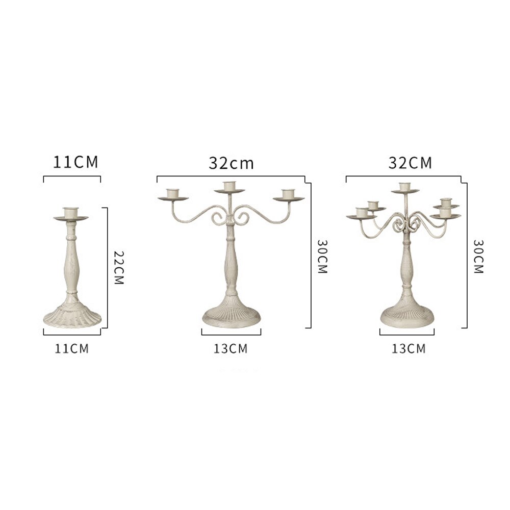 Romantic Metal Candle Holder Retro Candlestick Table Decoration For Hotel Wedding Western Restaurant Candlelight Dinner