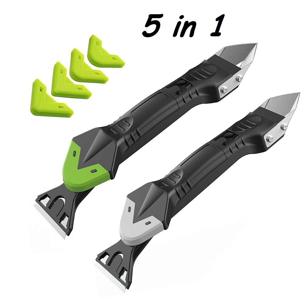 5In1 Silicone Remover Smooth Scraper Remover Grout Kit Tools Plastic Hand Tools Set Kitchen Gadgets Accessories