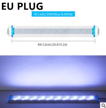 Super Slim LEDs Aquarium Lighting Aquatic Plant Grow Light 18-75CM Extensible Waterproof Bright Clip Blue Lamp Fish Tank 90-260V: Purple