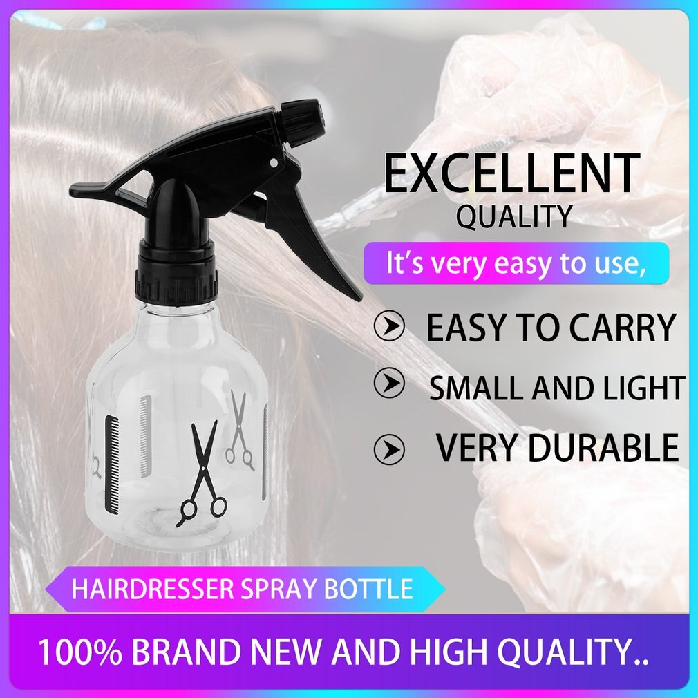 Lege Kappers Spray Fles 250Ml Transparante Make-Up Vocht Verstuiver Mist Spuit Flessen Voor Kapper Haar Styling Tools