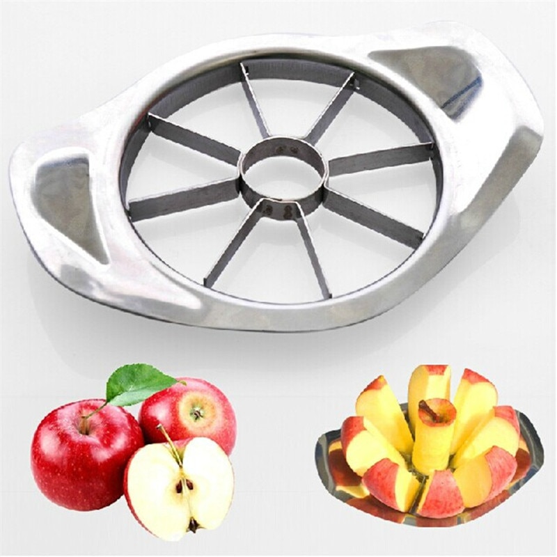 1Pcs Rvs Apple Cutter Slicer Groente Fruit Gereedschap Keuken Accessoires Apple Easy Cut Slicer Cutter Keuken Gadgets