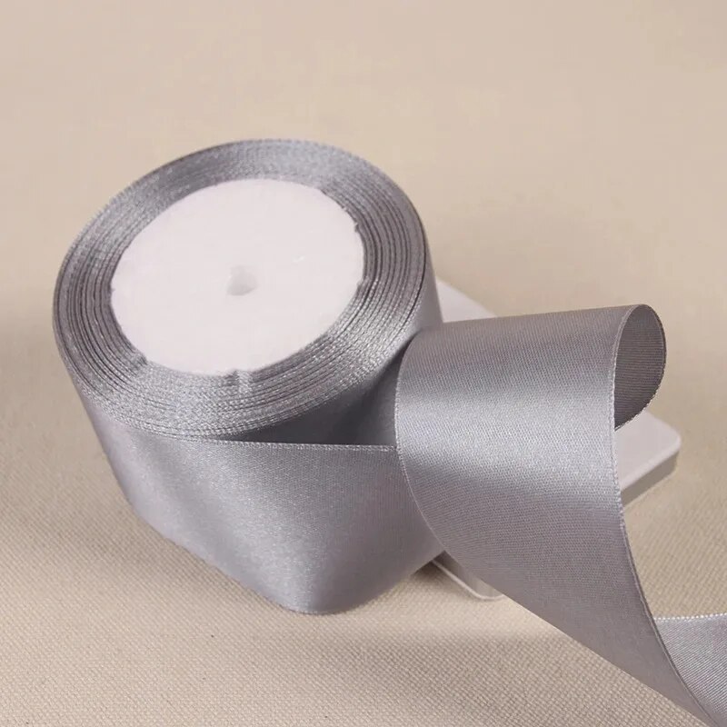 25Yards/Roll 50mm Satin Ribbons Wedding Wrapping Ribbons Bow for DIY Crafts Polyester Christmas Home Decor Accessories Tape