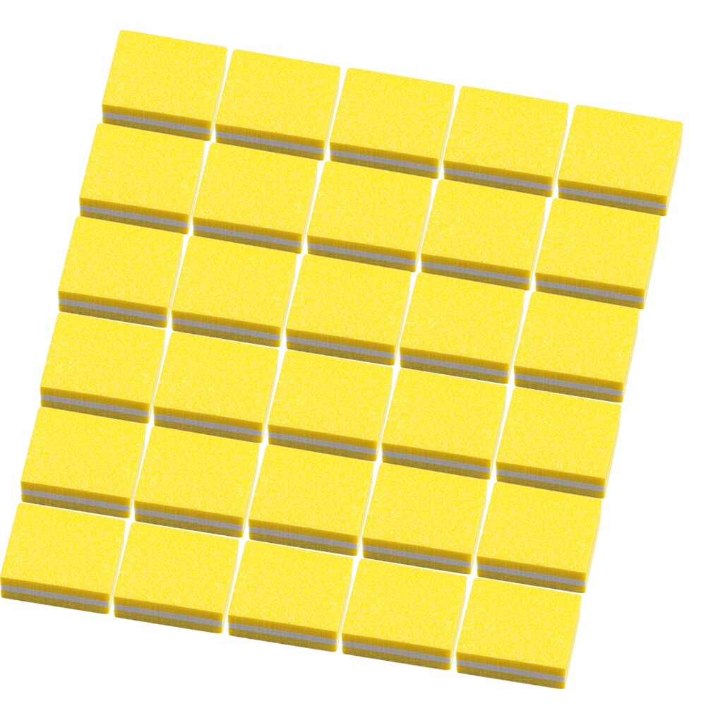 Mini limas para uñas, 30 Uds., bloques de pulido, doble cara, tope de lijado de uñas, esponja UV, herramientas de manicura pedicura: NF3007 Yellow 30pcs