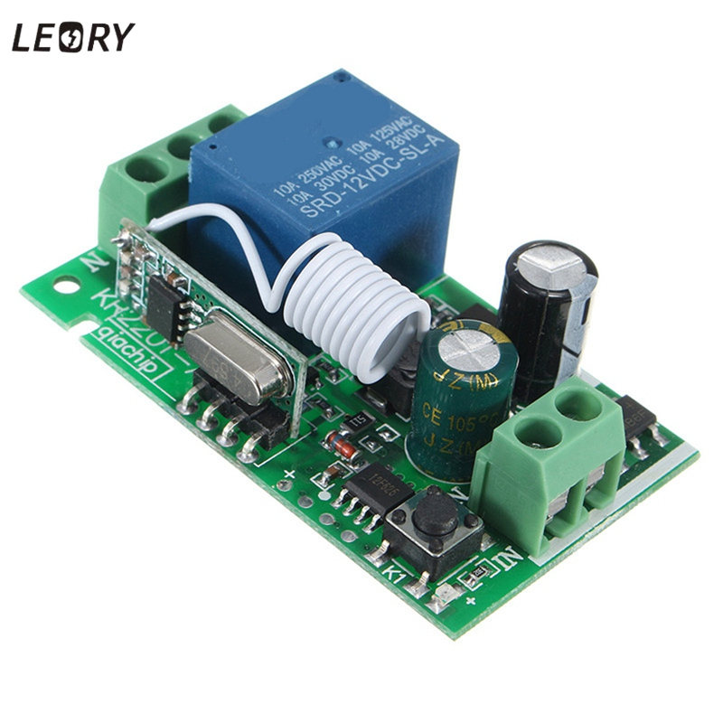 Smart Home DC 12V 220V 10A 1 Ch Draadloze RF Afstandsbediening Ontvanger Relais Schakelaar 315/433 MHz Kanaal heterodyne Beste Prijs