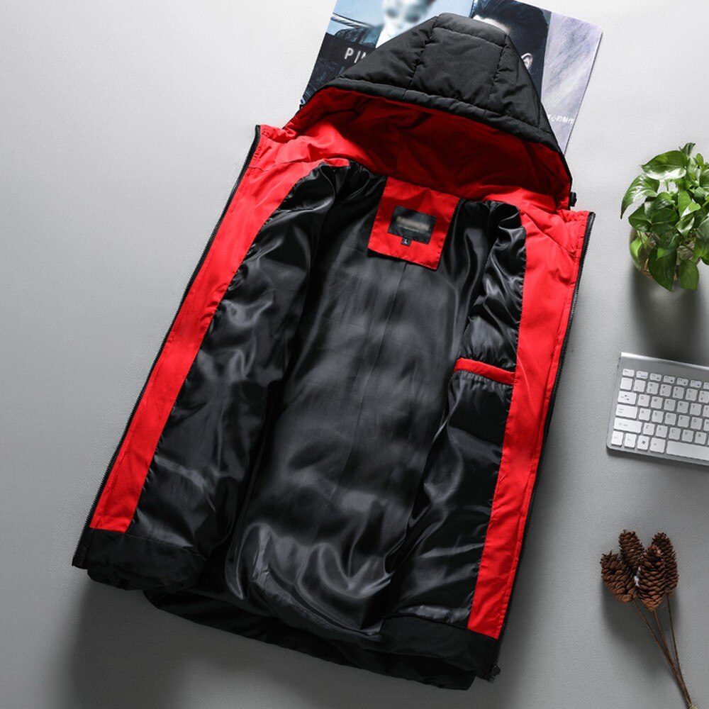 M -4xl miesten takki miesten vaatteet pojat rento lämmin hupullinen talvi vetoketju takki ulkovaatteet takki toppi  h111604