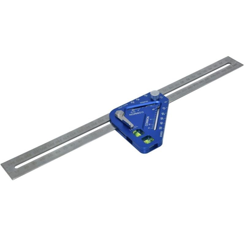 Multifunctional woodworking measuring tool Level Angle Ruler Triangle Ruler square bevel protractor digital level speed square: Red