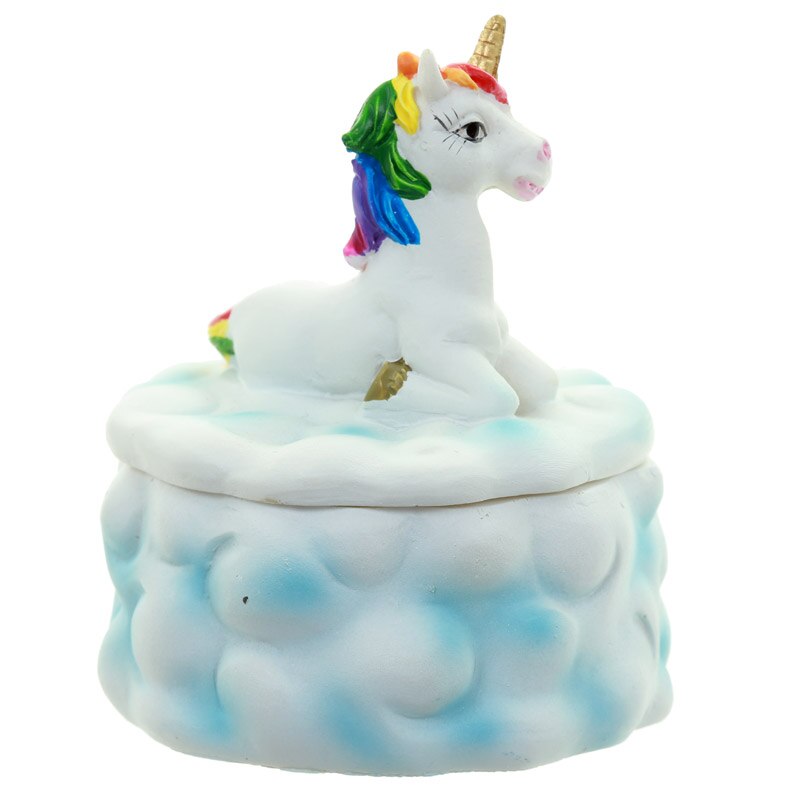 Samleobjekt regnbue enhjørning sky smykkeskrin fairy horse smykkeskrin smykkeskrin sky keepsake box med eventyr enhjørning lokk