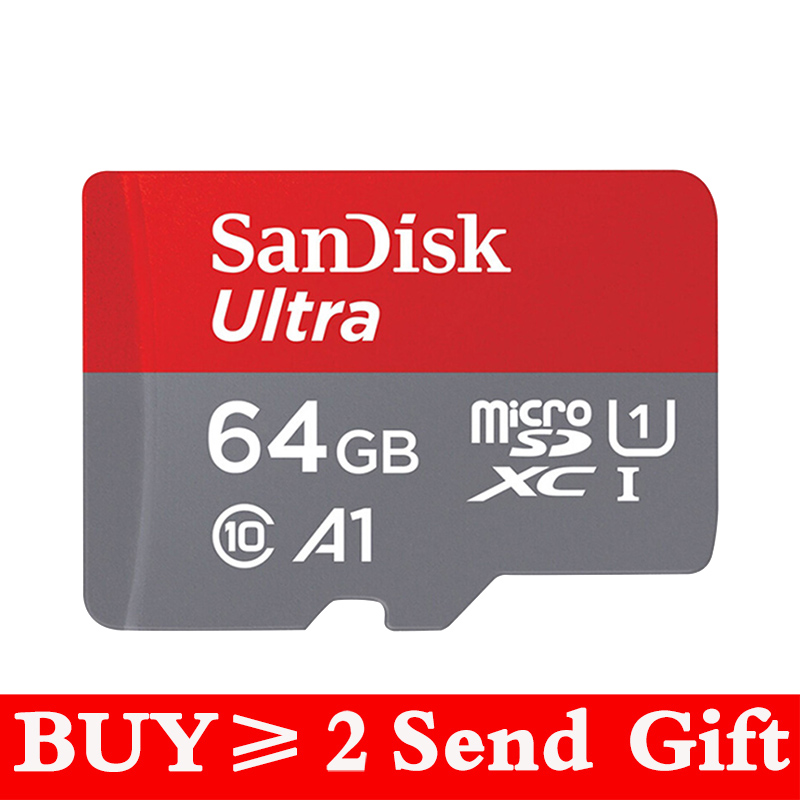 SanDisk Ultra 128GB 64GB 16GB 200GB Memory Cards in micro SD Card 32GB Class 10 80MB/S UHS-I microSDXC SDHC 100% Original: 64G