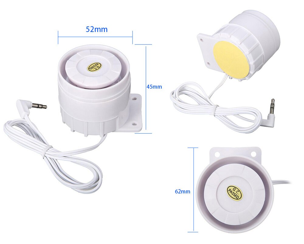 PGST – haut-parleur à sirène filaire, jack 3.5mm, pour système d'alarme de sécurité domestique sans fil, PG107, PG106, PG105, PG103