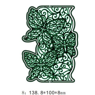 Mixed Lace Edge Border Frame Metal Cutting Dies Stencils For DIY Scrapbooking Decoration Embossing Card Craft Die Cut: H2072