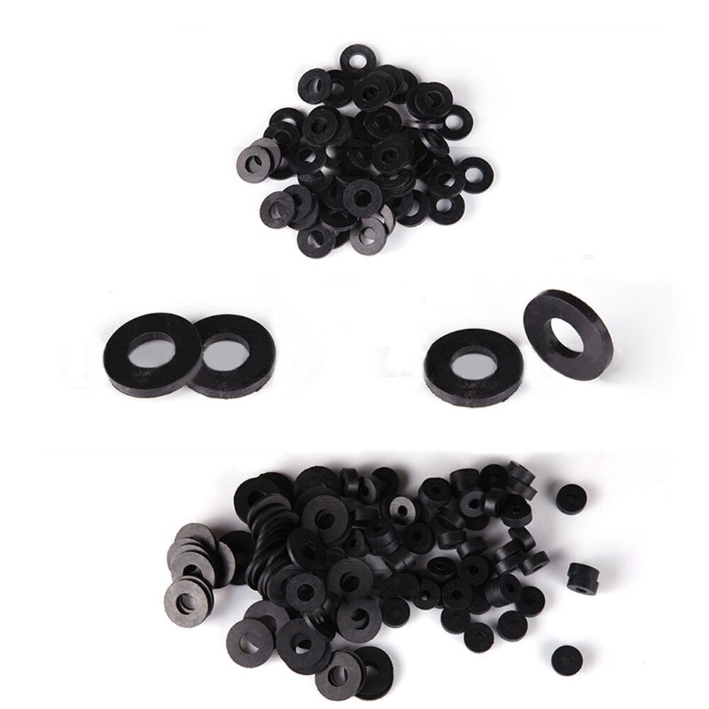 10 Stück flache Dichtungen Innendurchmesser 4 mm-30 mm NBR Gummi-O-Ringe Anti-Öldichtungsscheiben Schwarz