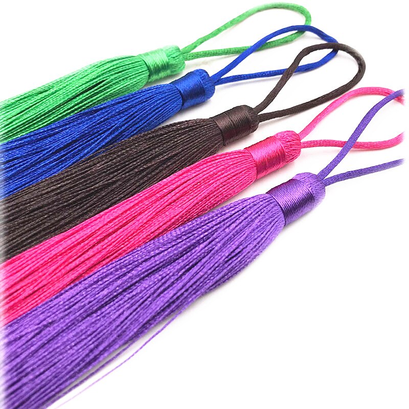 10 stuks handgemaakte kwastjes 16 cm borlas para coser diy kwastjes voor sieraden sleutel mobiele telefoon tas franje rand kwastjes hanger