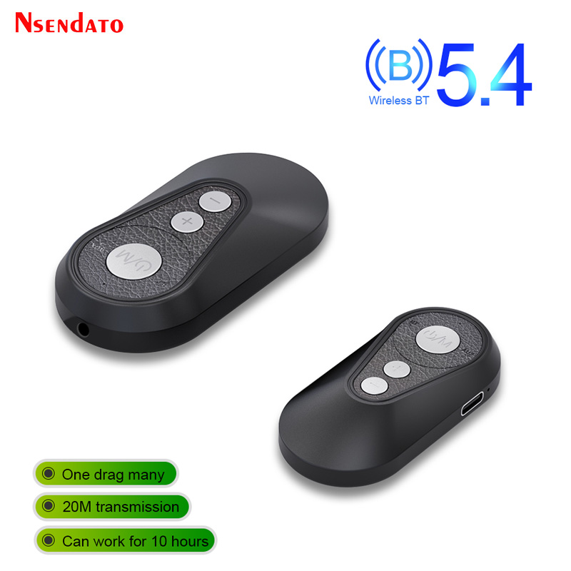 Bluetooth-Compatible 5.4 Wireless LE Audio Auracast Transmitter Receiver Adapter Support one to multi point For Headphone TV Car: black