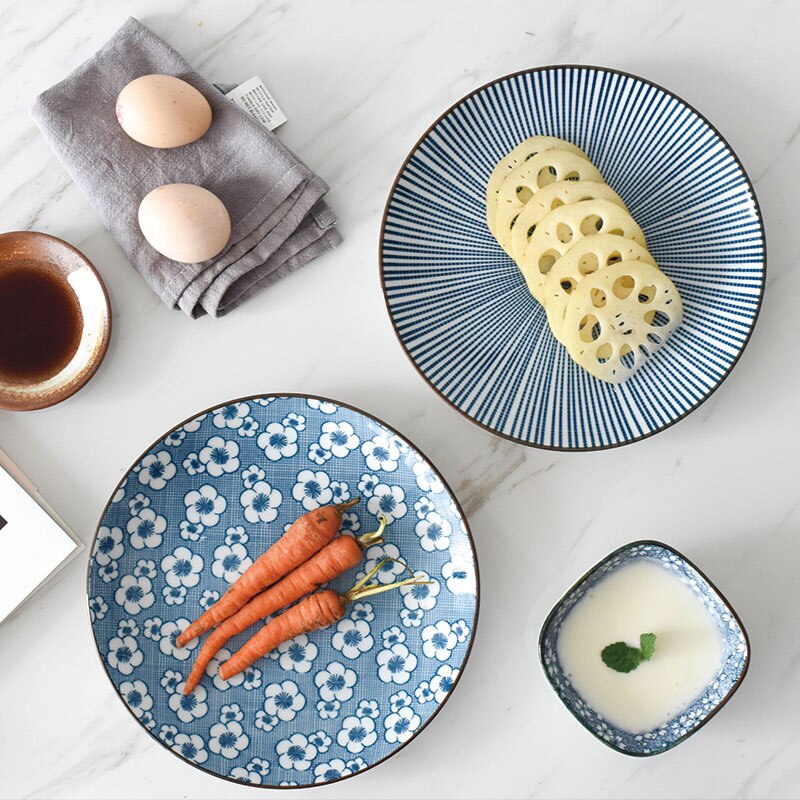 Japanese Ceramic Tableware Dinner Porcelain Dinnerware T Kitchen Plate Dishes for Restaurant White Porcelain Dishes & Plates