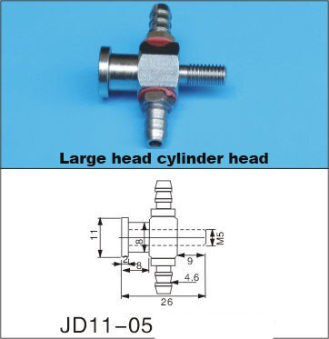 Robot accessories fittings Big head fittings pneumatic vacuum cup holder Fitting pneumatic component Tail intake: JD11-05