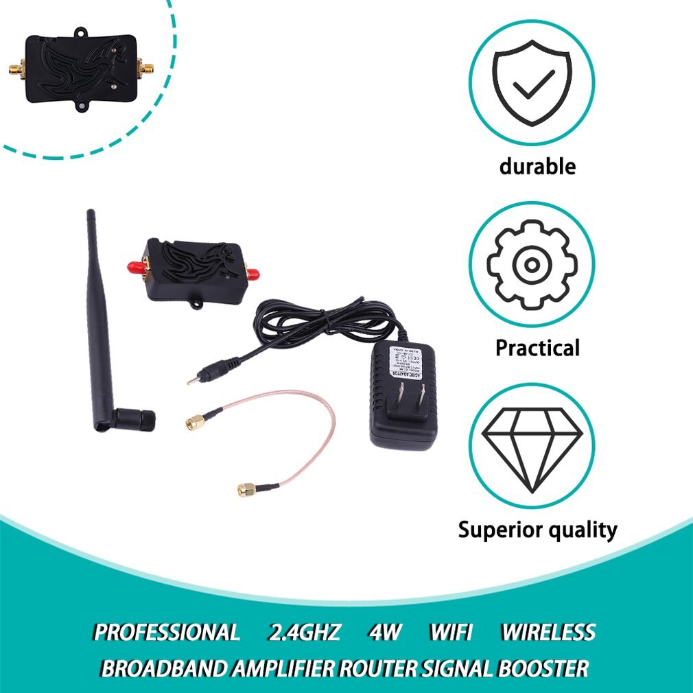 Amplificateur de Signal de gamme de puissance de routeur d'amplificateur à large bande sans fil de Wifi de 2.4GHZ 4W pour le routeur de Wifi